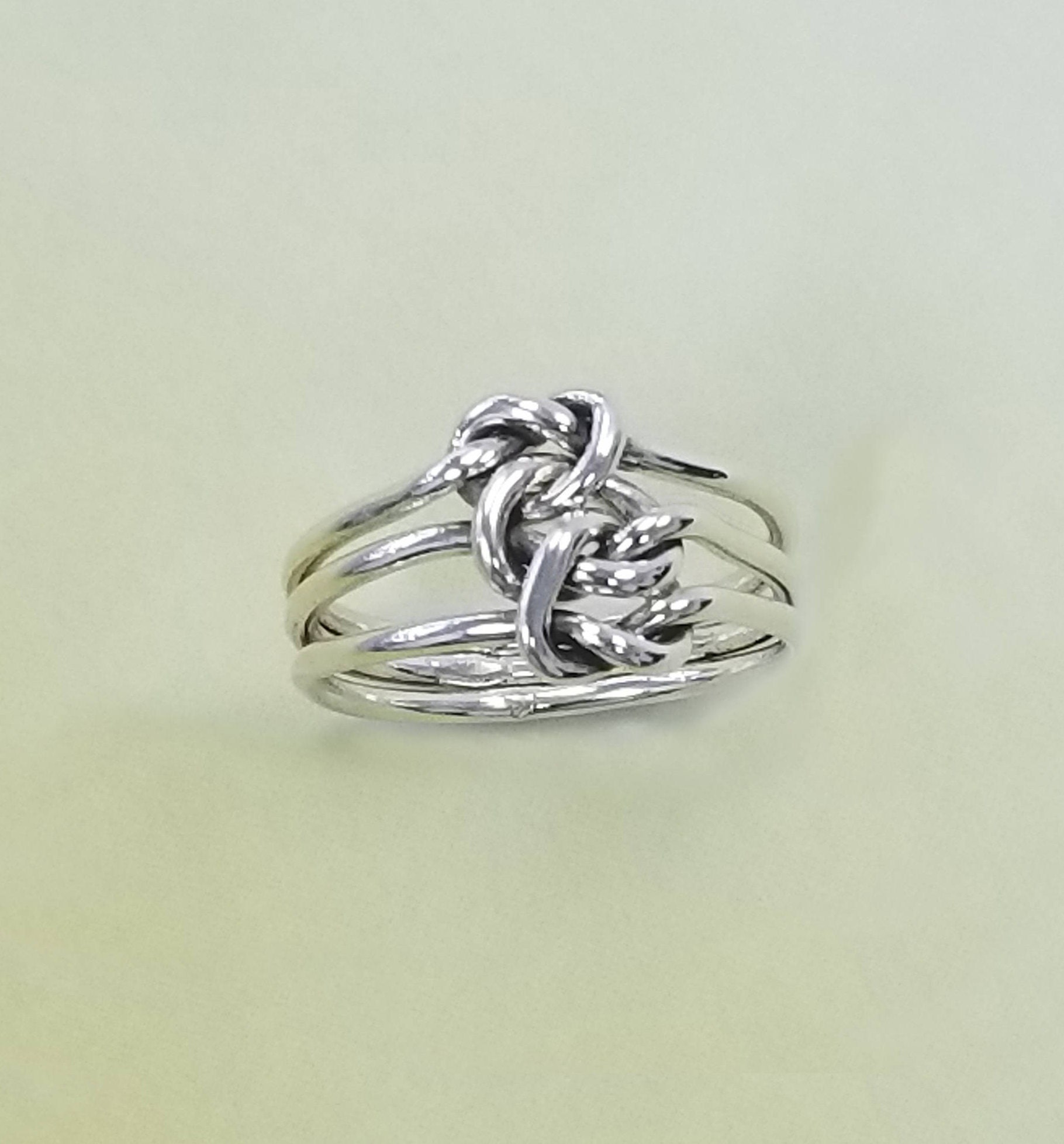 Sterling Silver Love Knot Promise Ring Friendship Knot Ring Etsy UK