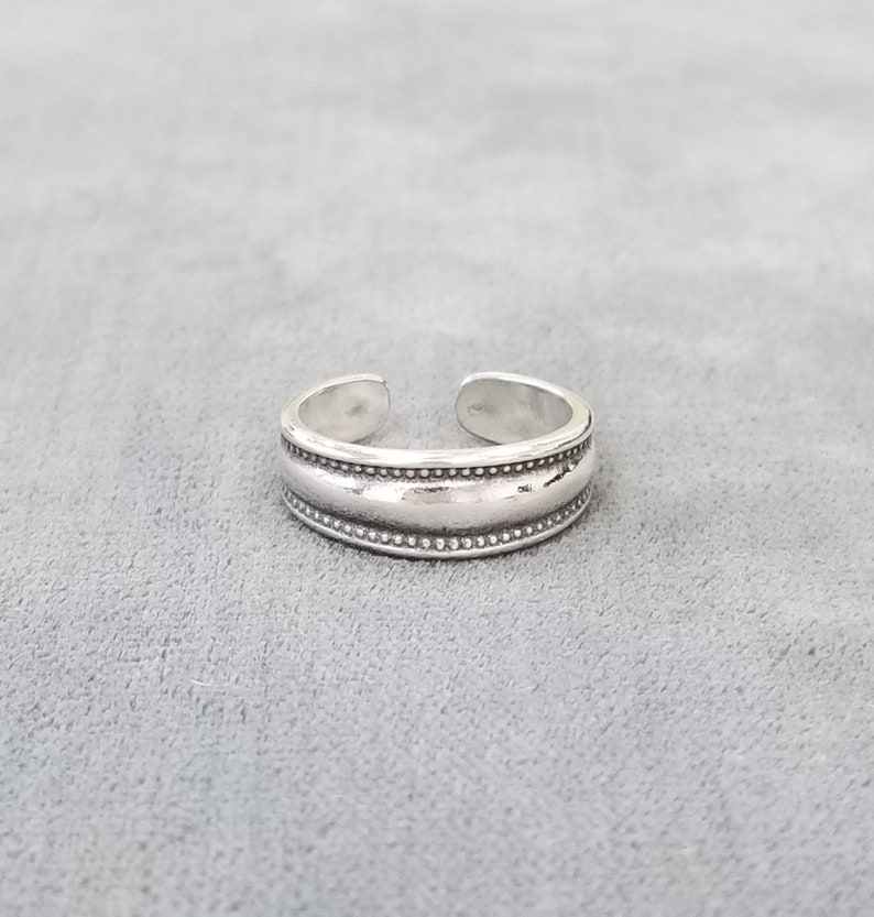 Sterling Silver Toe Ring Adjustable Lady's Silver Band Etsy