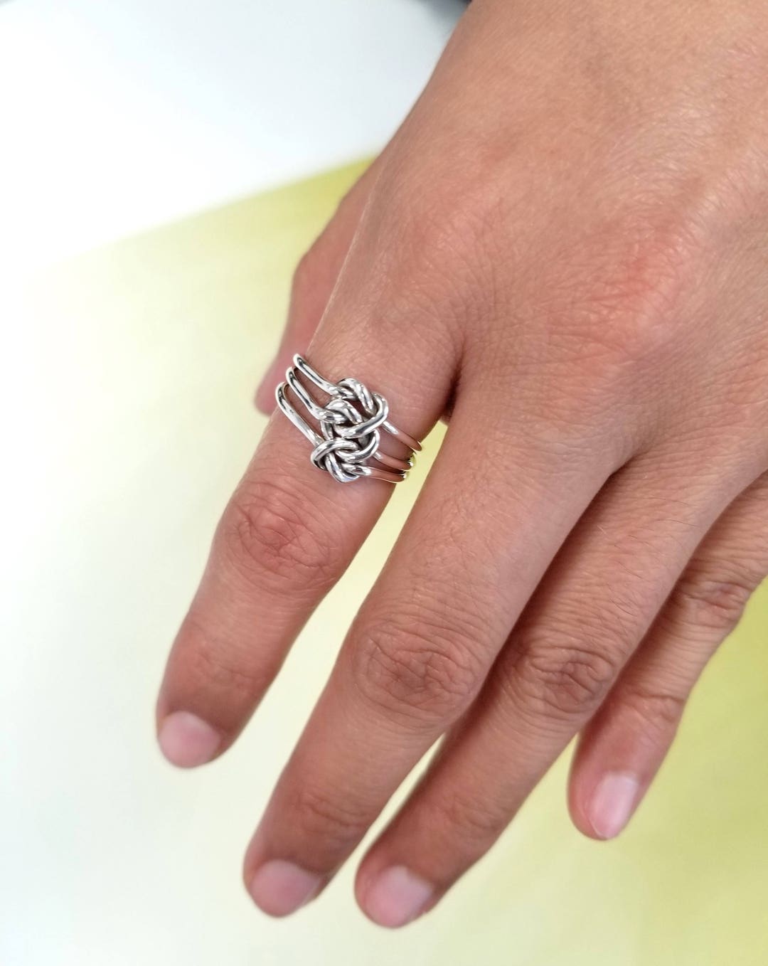 Sterling Silver Love Knot Promise Ring Friendship Knot Ring Etsy