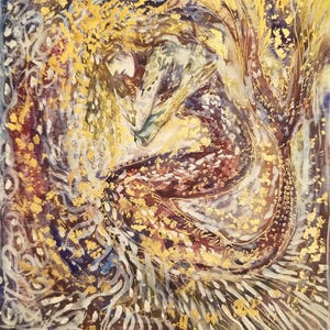 ORIGINAL Mermaid Watercolor Painting: Fantasy Ocean Art, Ethereal Folklore