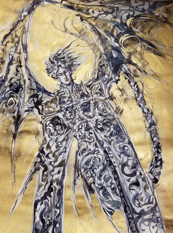 Morningstar Original Painting Fallen Angel Lucifer Fall From Heaven Pride  Wrath Demon Flight Archangel Banishment Paradise Lost Milton Abyss - Etsy