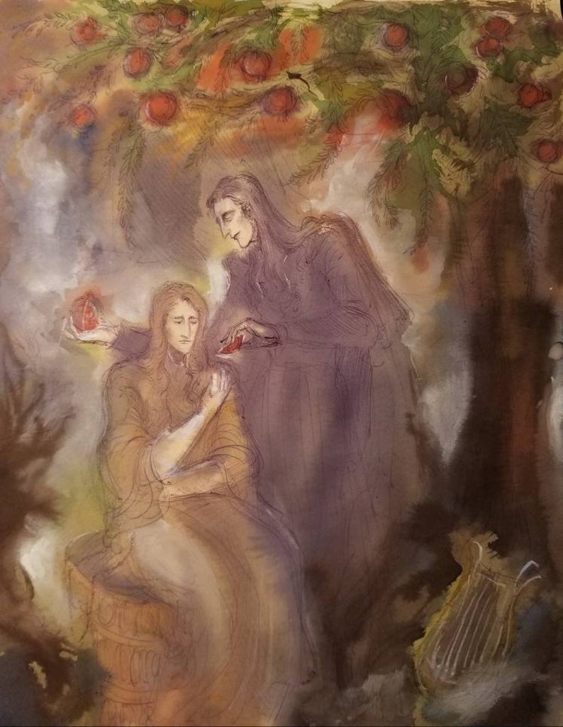 hades and persephone painting hades and persephone painting