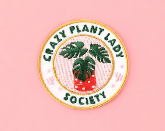 Crazy Plant Lady Society Parche de hierro