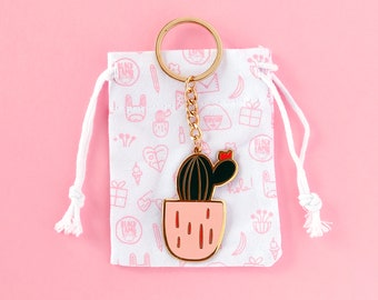 CACTUS LOVER Enamel KEYCHAIN