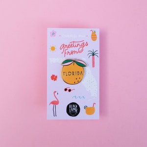 Florida Orange Enamel Pin