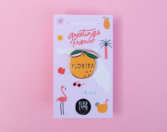 Florida Orange Enamel Pin