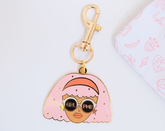 Girl Power Enamel Keychain