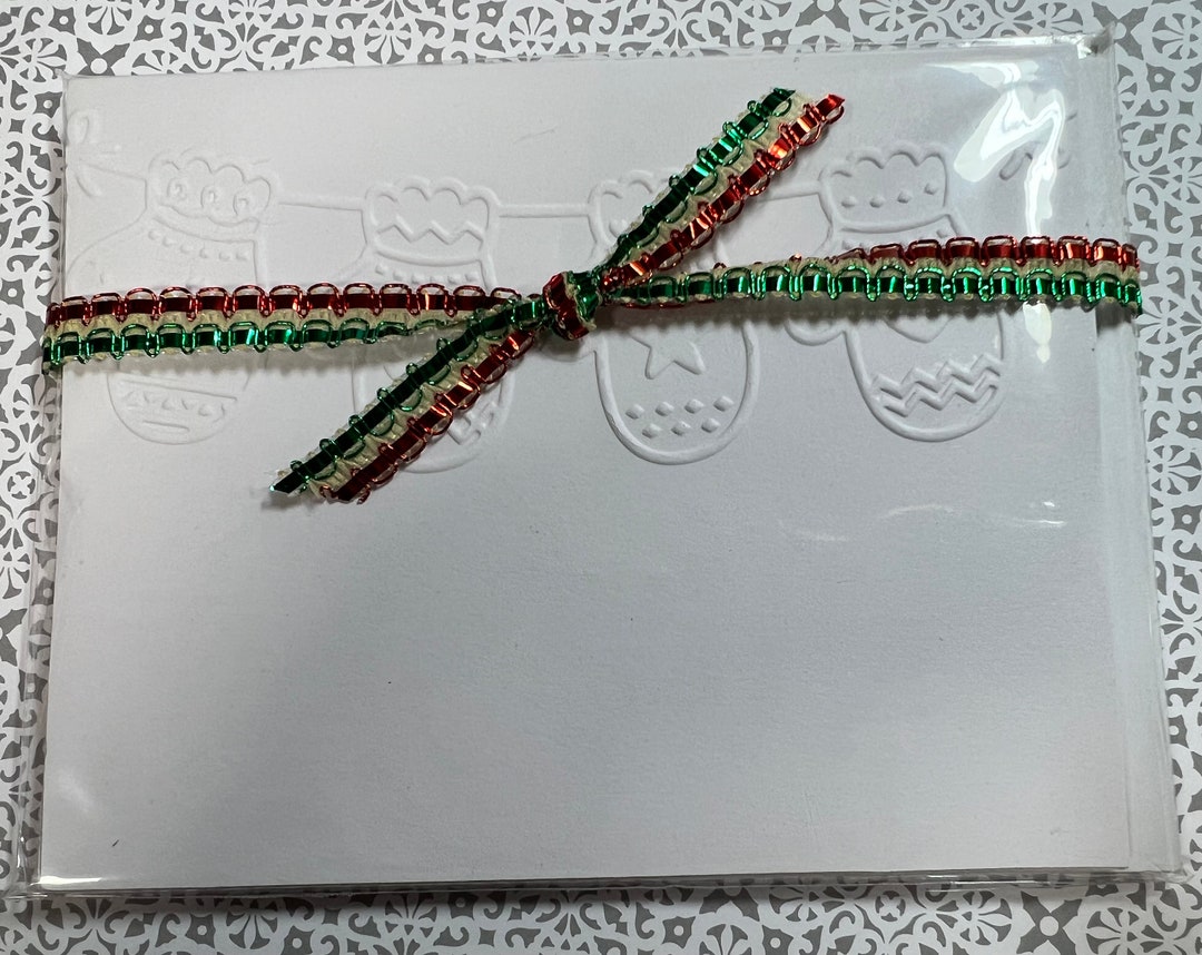 Embossed Thank You Notes Blank Thank You Cards Mitten Note Etsy