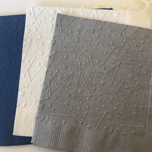 Constellations Napkin ~ Embossed Paper Napkin ~ Retirement ~ Birthday ~ Zodiac ~ Astronaut ~ Celestial ~ Stars ~ Sky ~ Beverage ~ Cocktail