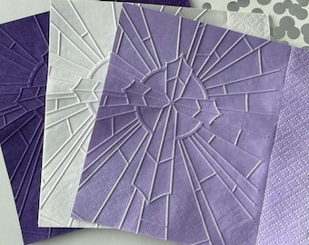 Cross Napkins ~ Embossed Napkins ~ Easter Napkins ~ Wedding ~ Baptism ~ Dedication ~ Communion ~ Church ~ Beverage ~ Cocktail ~ Luncheon