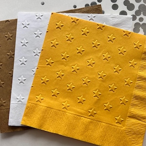 Tovaglioli a forma di stelle ~ Tovagliolo goffrato ~ Matrimonio militare ~ Stella ~ Spazio ~ Astronauta celeste ~ Bevanda ~ Cocktail ~ Pranzo ~ Asciugamano per gli ospiti