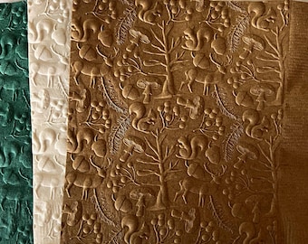 Woodland Creatures Napkin ~ Embossed Napkin ~ Mushrooms ~ Squirrels ~ Deer ~ Gender Reveal ~ Baby Forest Animals ~ Beverage ~ Cocktail