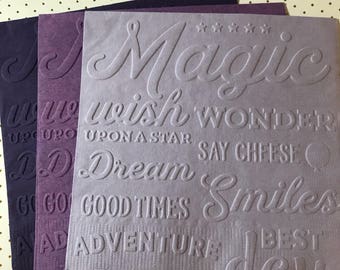 Tovagliolo magico ~ Tovagliolo goffrato ~ Compleanno della principessa ~ Baby shower per bambine ~ Magico ~ Compleanno a tema Disney ~ Bevanda ~ Cocktail ~ Pranzo