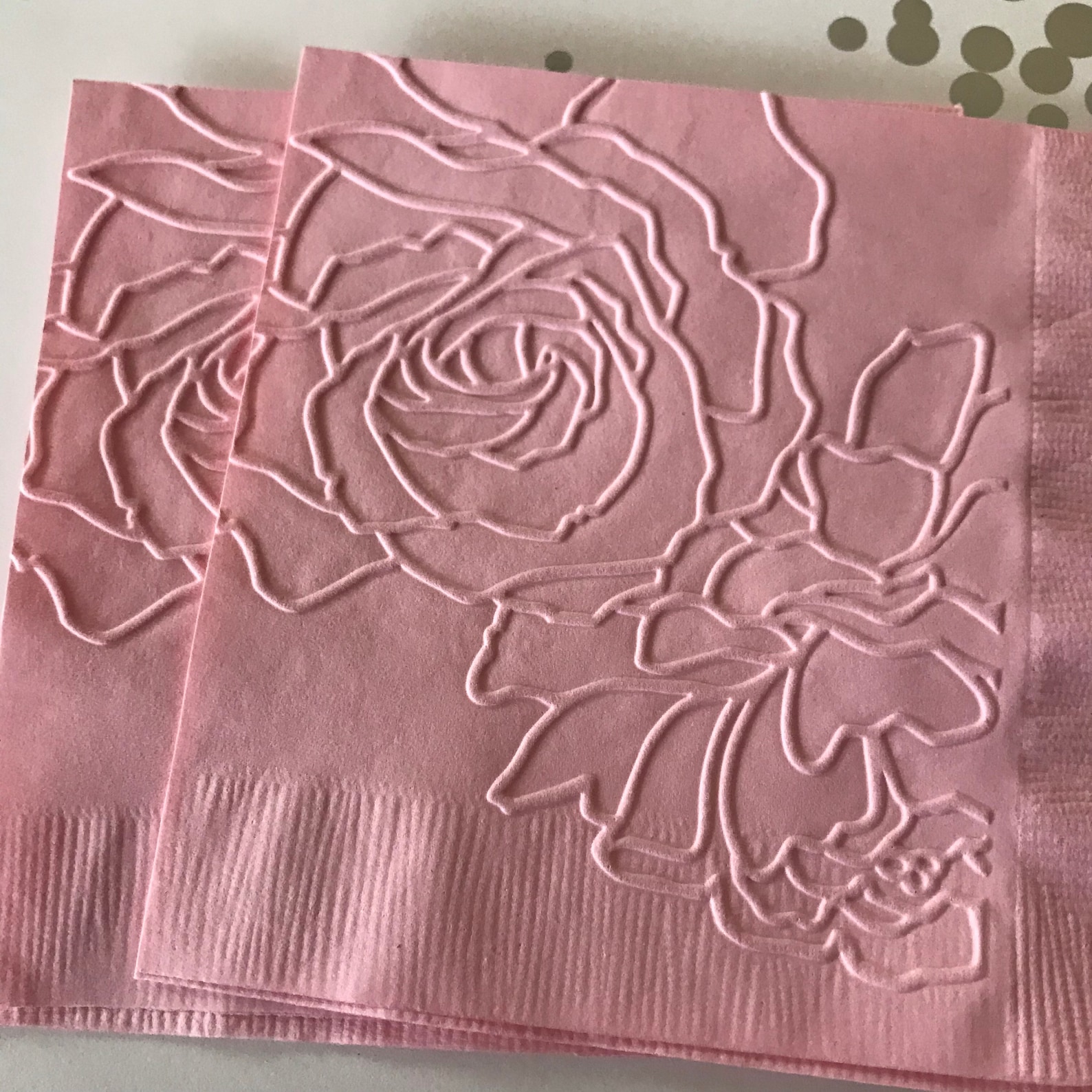 Rose Napkin ~ Embossed Napkin ~ Wedding ~ Anniversary ~ Roses ~ Flowers ...