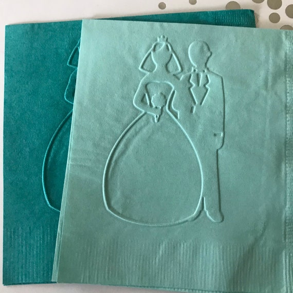 Wedding Napkins Embossed Paper Napkin Wedding Etsy