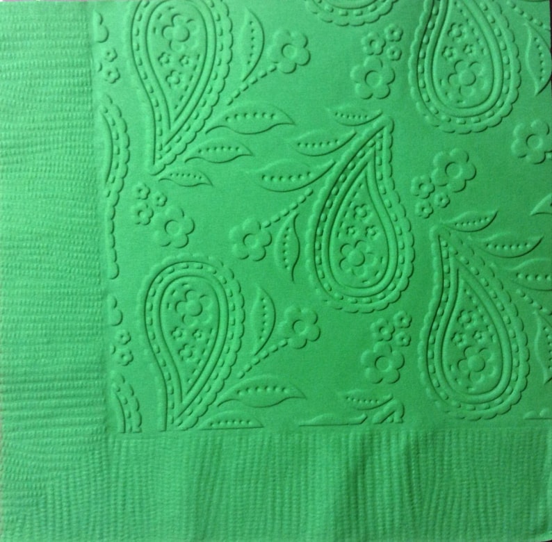 Paisley Napkin ~ Embossed Paper Napkin ~ Wedding ~ Bridal Shower ~ Engagement Party ~ Anniversary ~ Birthday ~ Paisley ~ Beverage ~ Cocktail
