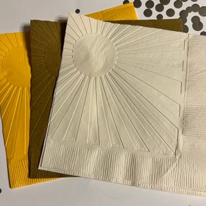 Sunshine Napkin ~ Embossed Napkin ~ Summer ~ Nature ~ Sun ~ Weather ~ Sunny Day ~ Summertime ~ Beach ~ Beverage ~ Luncheon ~ Cocktail