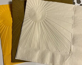 Sunshine Napkin ~ Embossed Napkin ~ Summer ~ Nature ~ Sun ~ Weather ~ Sunny Day ~ Summertime ~ Beach ~ Beverage ~ Luncheon ~ Cocktail