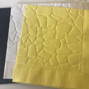 Giraffe Napkin ~ Embossed Napkin ~ Animal Birthday Theme ~ Cobblestone ~ Animal Print ~ Safari ~ Jungle ~ Beverage ~ Cocktail