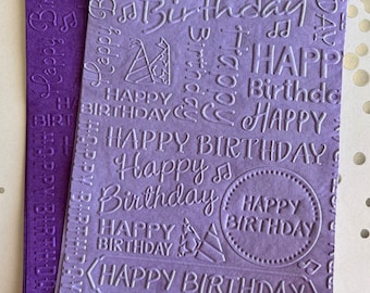 Birthday Napkin ~ Embossed Paper Napkin ~ Birthday ~ Birthday Party ~ Happy Birthday ~ Guest Towel