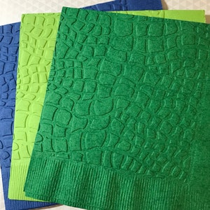 Reptile Napkins ~ Reptile Decorations ~ Reptile Birthday ~ Lizard ~ Boy Birthday ~ Embossed Paper Napkins ~ Nature ~ Snakeskin