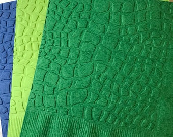 Reptile Napkins ~ Reptile Decorations ~ Reptile Birthday ~ Lizard ~ Boy Birthday ~ Embossed Paper Napkins ~ Nature ~ Snakeskin