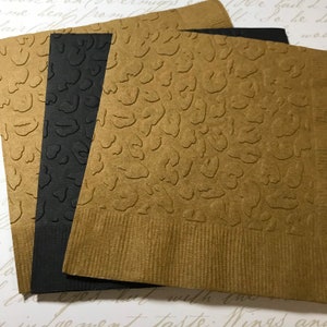 Leopard Serviette ~ Geprägte Serviette ~ Animal Print ~ Leopard Print ~ Safari ~ Dschungel ~ Getränke ~ Cocktail