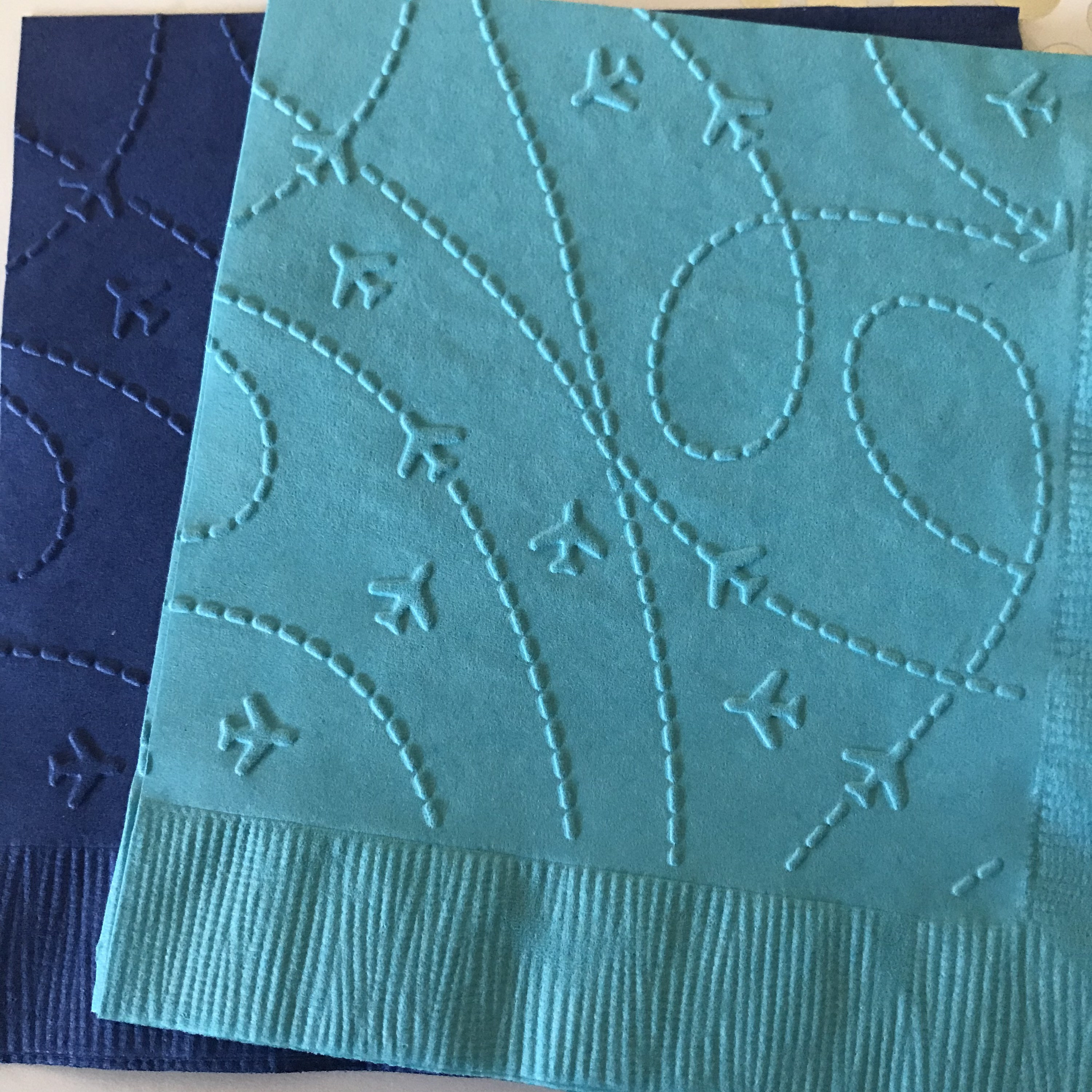 Airplane Napkin ~ Embossed Napkin ~ Party ~ Birthday ~ Airplane ~ Travel ~ Jet ~ Transportation ~ Beverage ~ Cocktail ~ Napkin