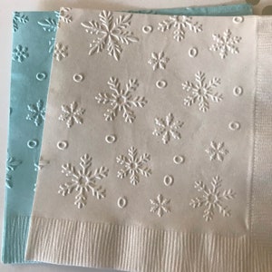 Tovagliolo fiocco di neve ~ Tovagliolo goffrato ~ Festa a tema Frozen ~ Natale ~ Neve ~ Matrimonio invernale ~ Bevanda ~ Cocktail ~ Pranzo ~ Asciugamano per gli ospiti