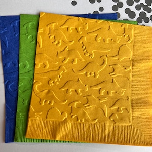 Dinosaur Napkins ~ Dinosaur Party Theme ~ T Rex ~ Jurassic Park Theme ~ Dinosaur Birthday ~ Beverage ~ Cocktail ~ Luncheon