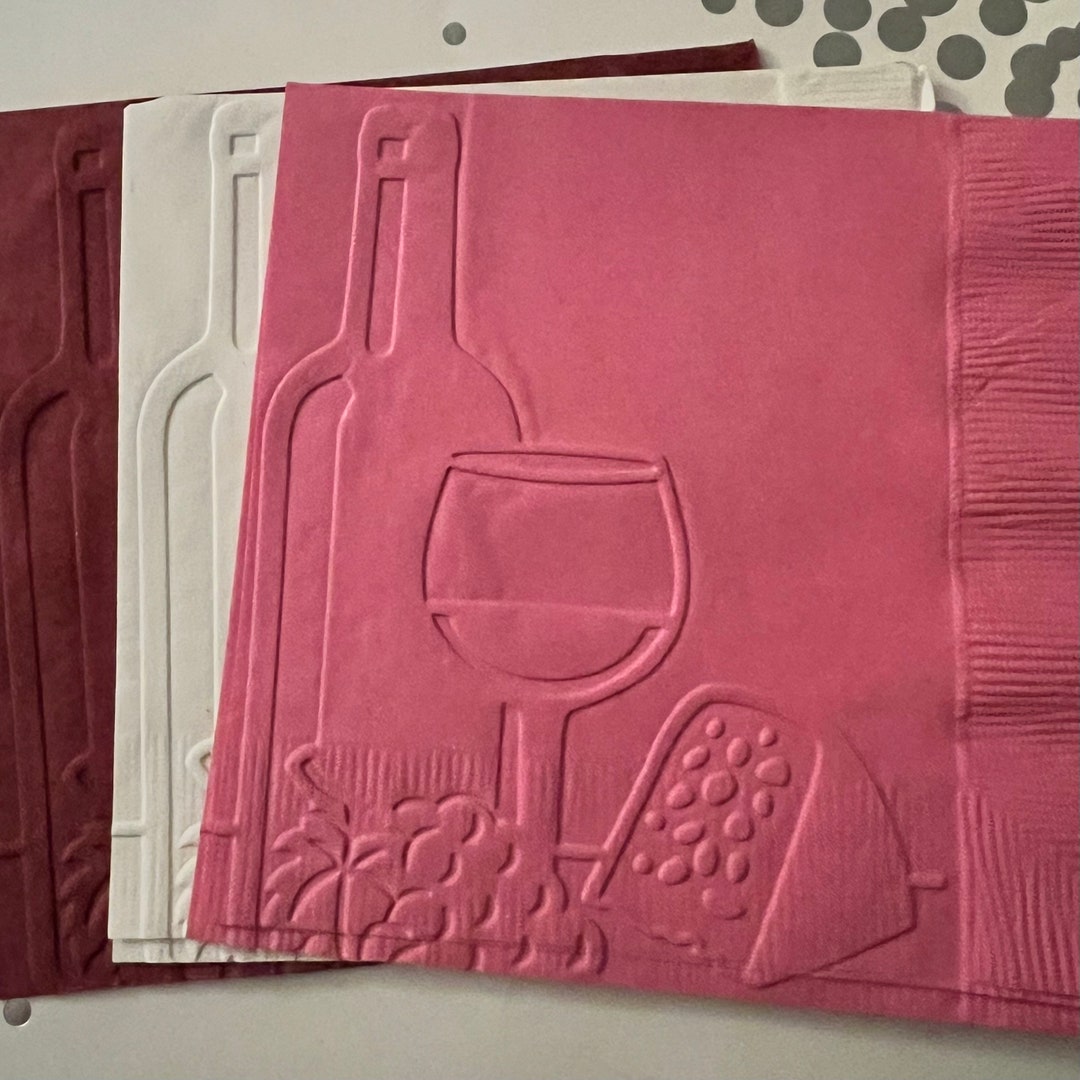 Wine Napkins Embossed Paper Napkin Bar Napkins Wine Lover Bachelorette