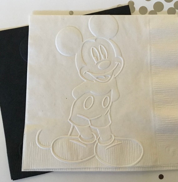 Mickey Mouse Napkins Embossed Paper Napkin Birthday Party Etsy