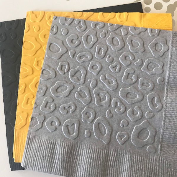 Animal Print Napkins Etsy