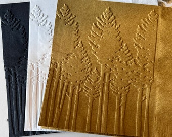 Tree Napkins ~ Embossed Napkin ~ Nature ~ Woods ~ Forest  ~ Pine Tree ~ Outdoors ~ Camping ~ Beverage ~ Cocktail