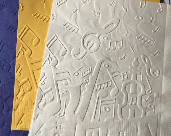 Musical Notes Napkins Embossed Paper Napkin Wedding Anniversary