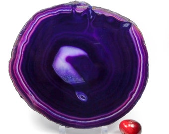 Crystal Cut Slab Purple Agate Slice Polished Coaster BX29G Extra Quality Grade AAA