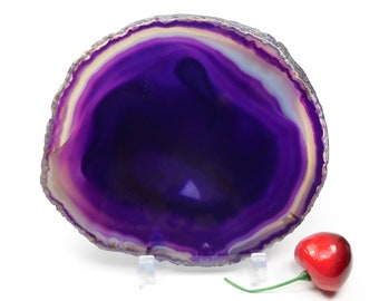 Crystal Cut Slab Purple Agate Slice Polished Coaster BX29G Extra Quality Grade AAA