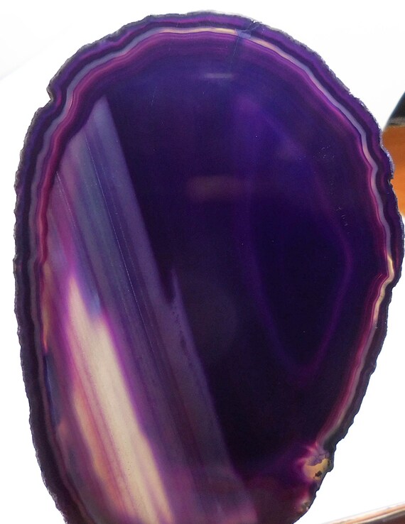 Crystal Cut Slab Purple Agate Slice Polished Coaster BX29G Extra Quality Grade AAA