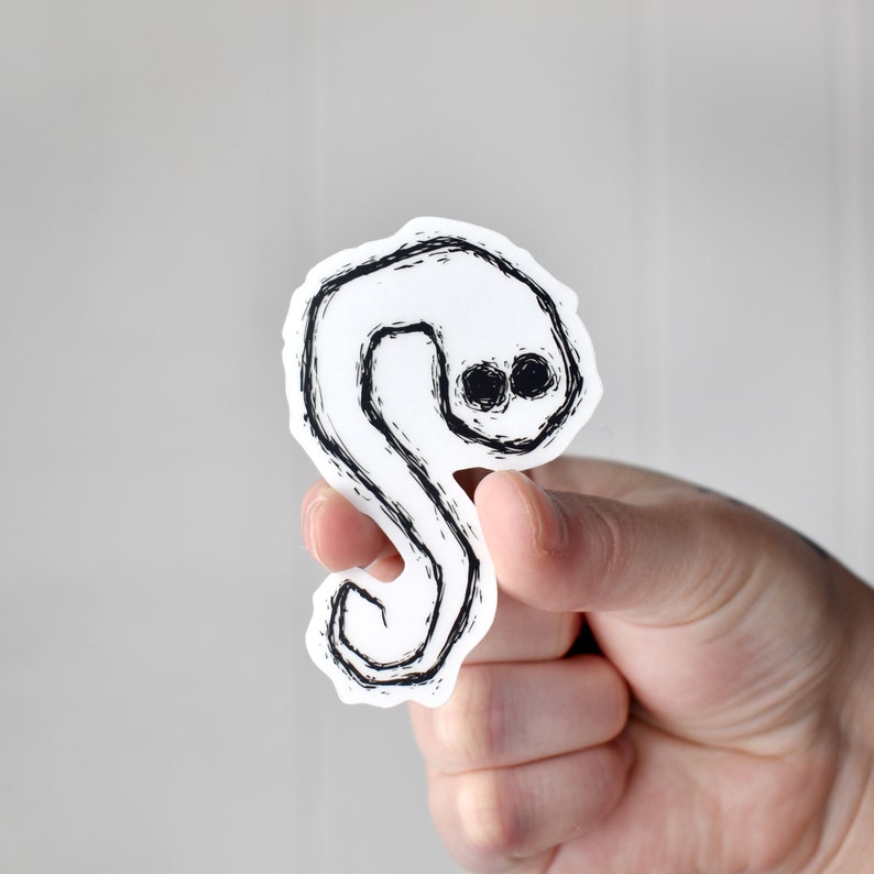 Ghost Transparent Vinyl Sticker image 2