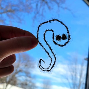 Ghost Transparent Vinyl Sticker image 4