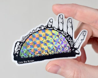 Hand Taco - Prismatic Vinyl Sticker