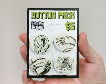 Bestiary 3,2 cm Button-Pack