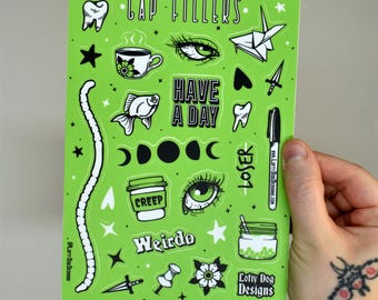 Lückenfüller Matt Vinyl Sticker Bogen