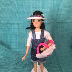 Overalls Outfit with Bodysuit, Sun Visor and shoes for 10,5&quot; or 11.5&quot;Doll