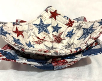 Handgemaakte set van 2 magnetronhouders, patriotontwerp