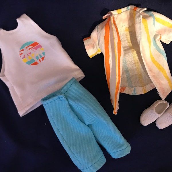 Beach Design outfit for 12" Male Doll