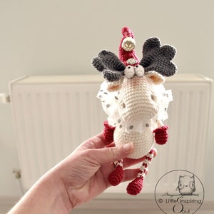 Amigurumi Elch Weihnachten PDF digitales Weihnachts-Häkelmuster Weihnachts-Rentier Little Inspiring Soul Bild 4