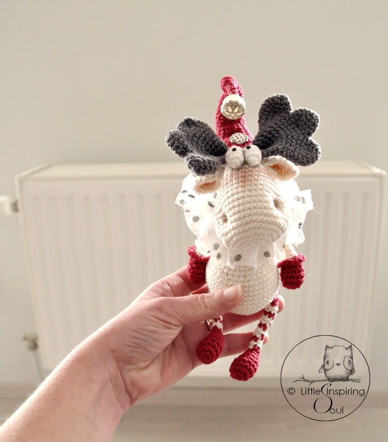 Amigurumi moose Christmas PDF digital christmas crohet pattern renne de Noël Little Inspiring Soul image 4