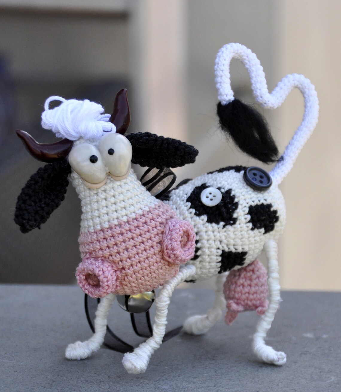 Vache Au Crochet, Fait Main, Figurine Décorative Neuve
