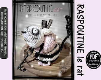 Häkelanleitung Ratte Raspoutine – pdf – Amigurumi-Ratte Burtonesque-Häkelanleitung – DIGITALe Häkelanleitung Häkelmaus – Little Inspiring Soul